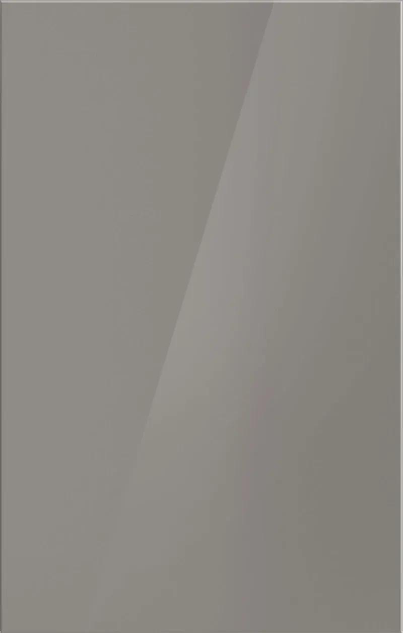 Gray high-gloss flat panel cabinet door sample