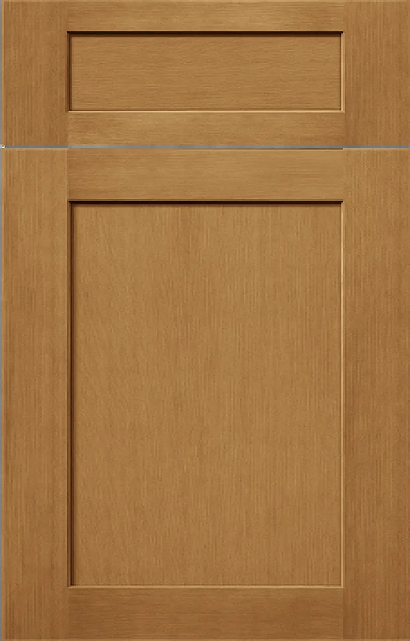 Light oak wood-grain shaker cabinet door sample