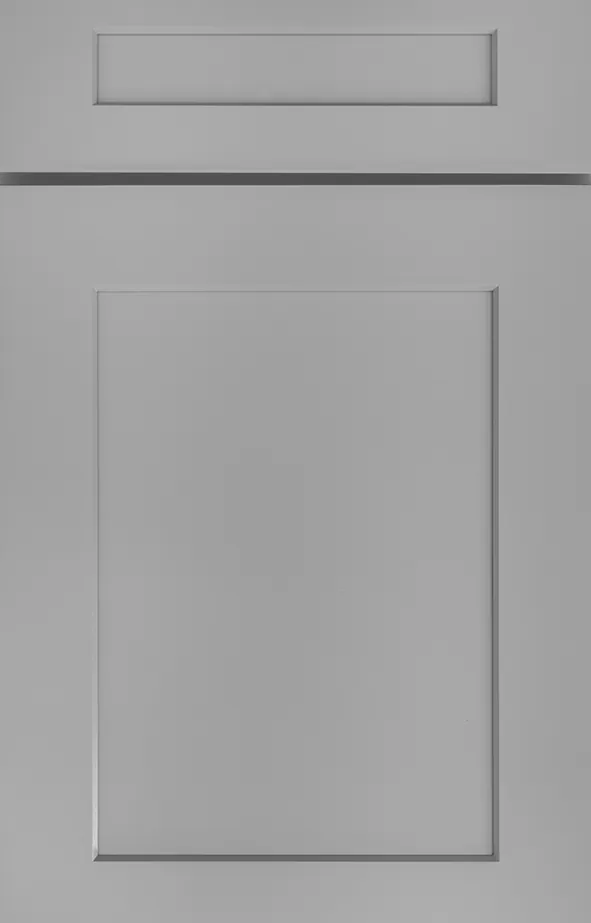 Medium gray shaker cabinet door sample