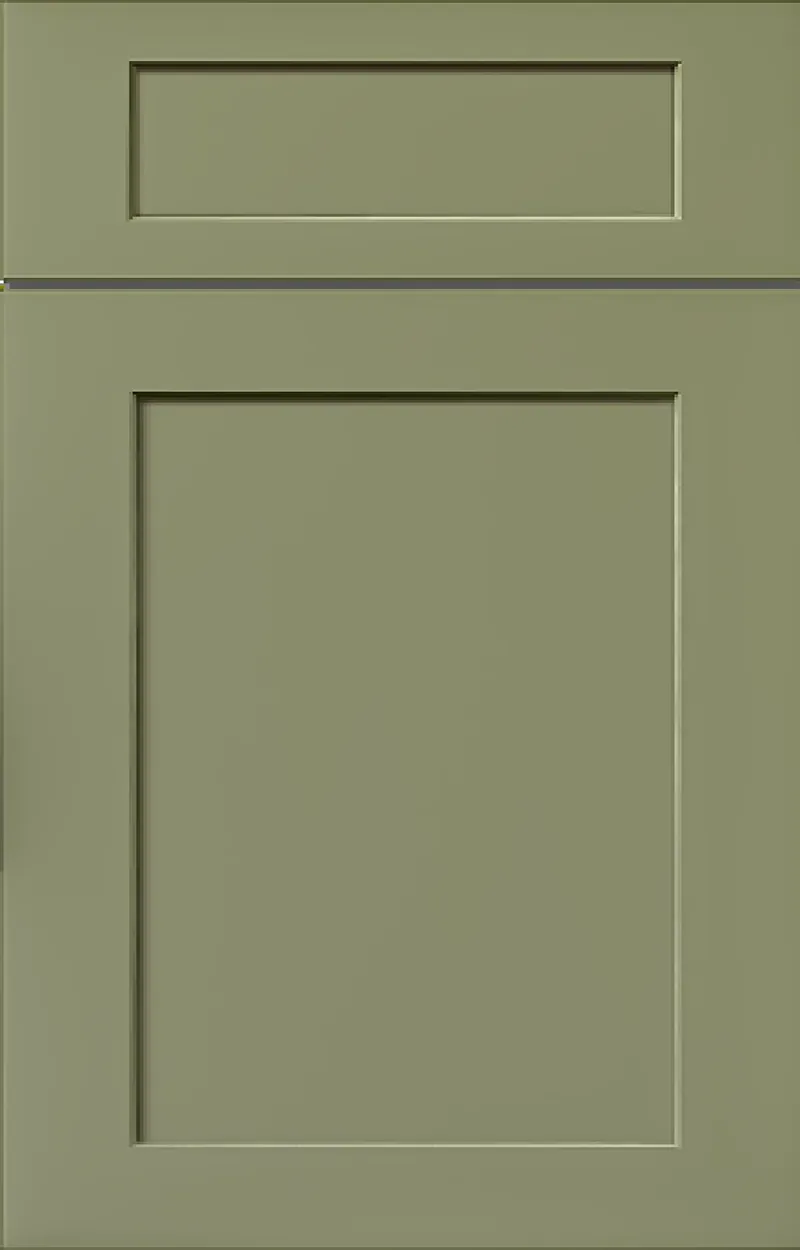Olive green shaker cabinet door sample