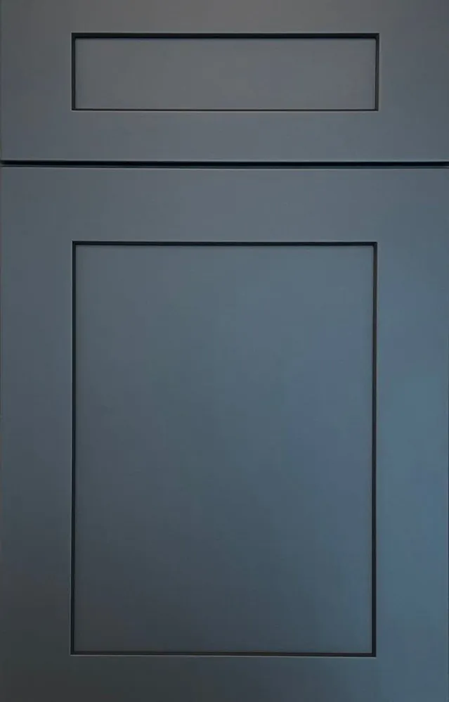 Slate gray shaker cabinet door sample