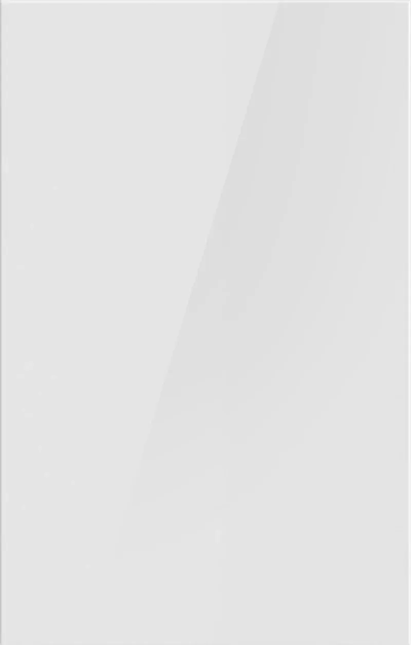 White high-gloss flat panel cabinet door sample