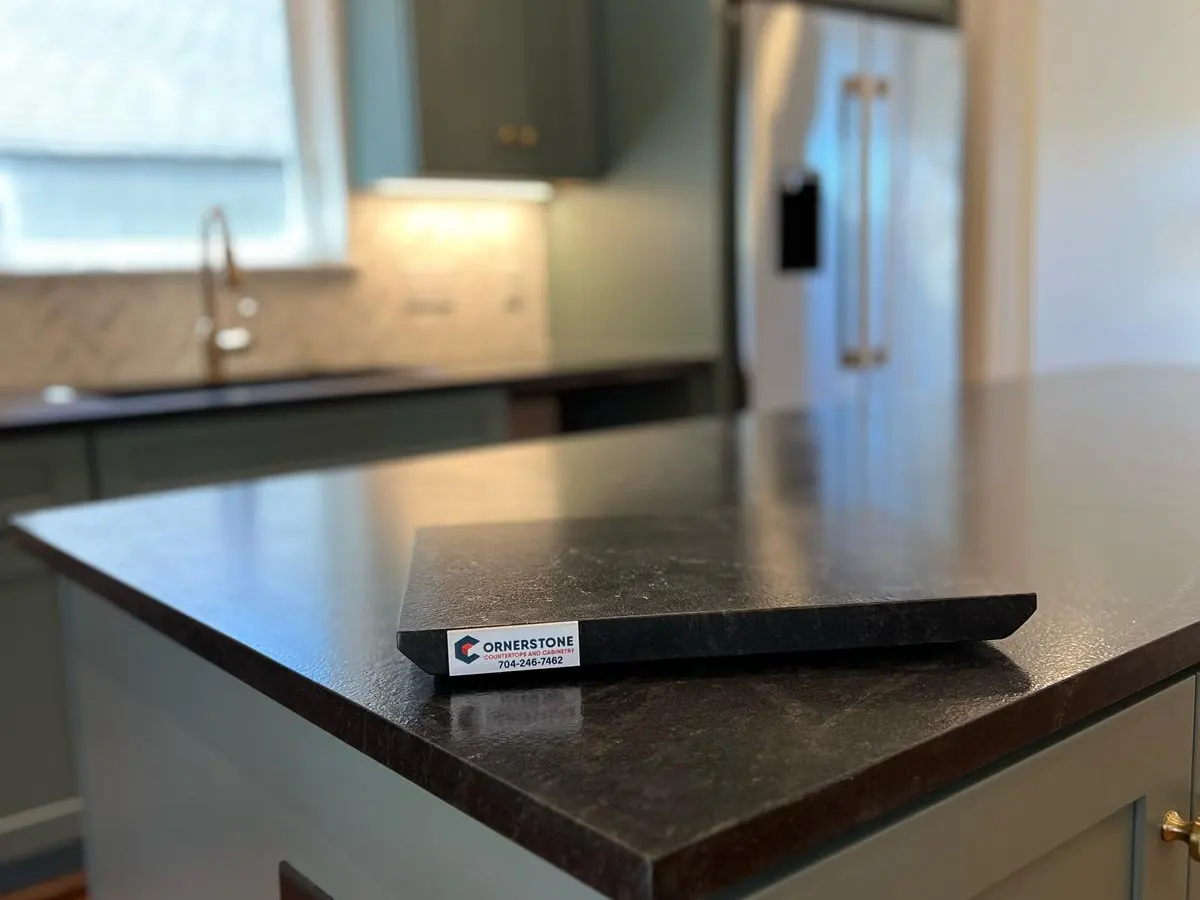 Dark granite kitchen countertop